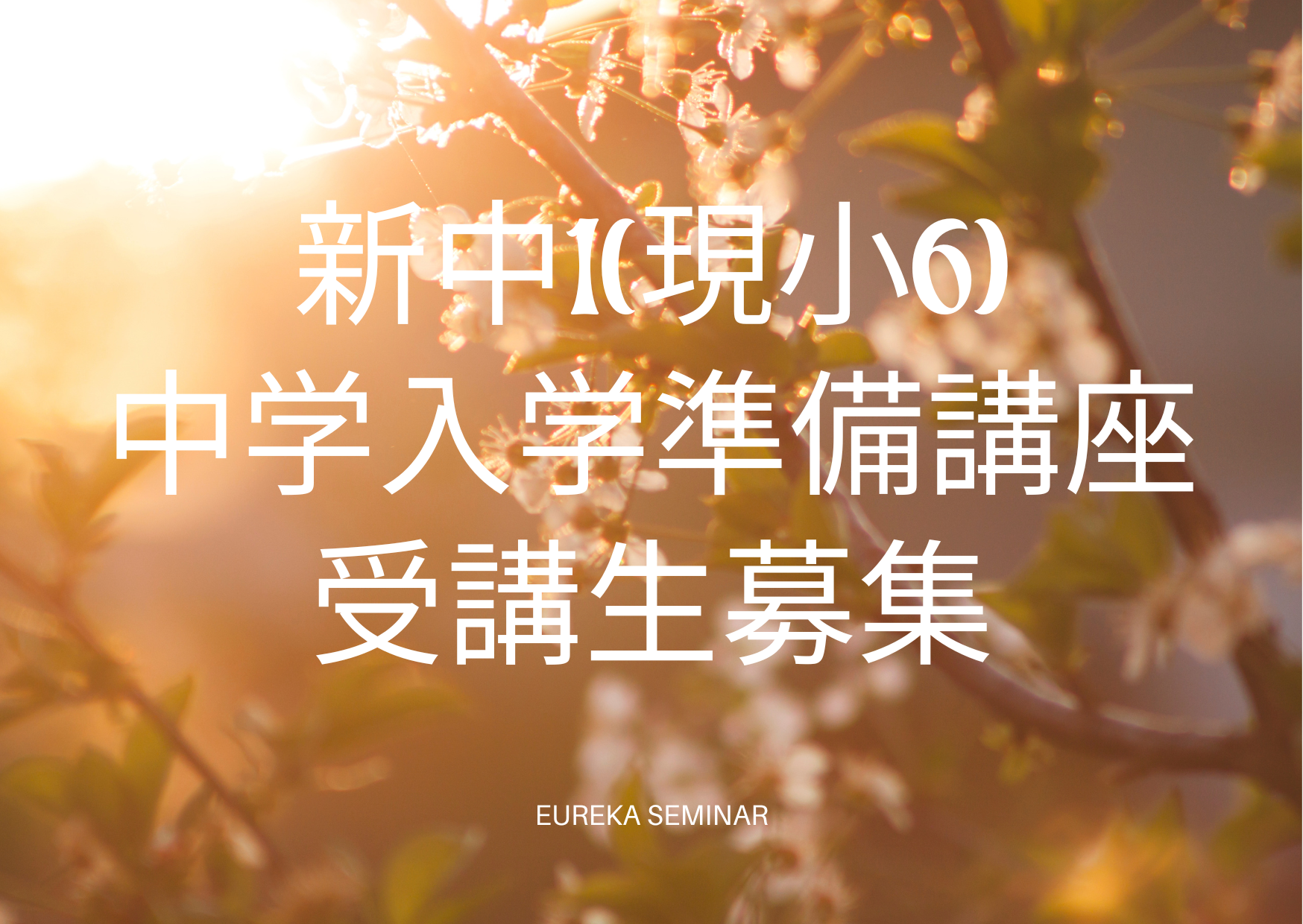 🌸お申し込み後すぐに参加できます🌸
新中1 入学準備講座 受講生募集